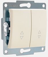 Переключатель без рамки Lezard Karina 2-кл. проходной кремовый картинка